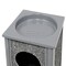 Global Industrial Square Outdoor Can, Gray, Steel, 10-1/4 in 238242GY - alternate 3